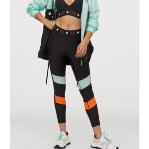 PE Nation X H&M Collab Black Activewear Leggings Size Large